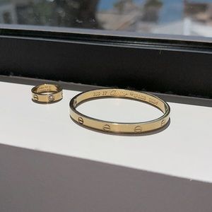 Cartier bracelet and ring set